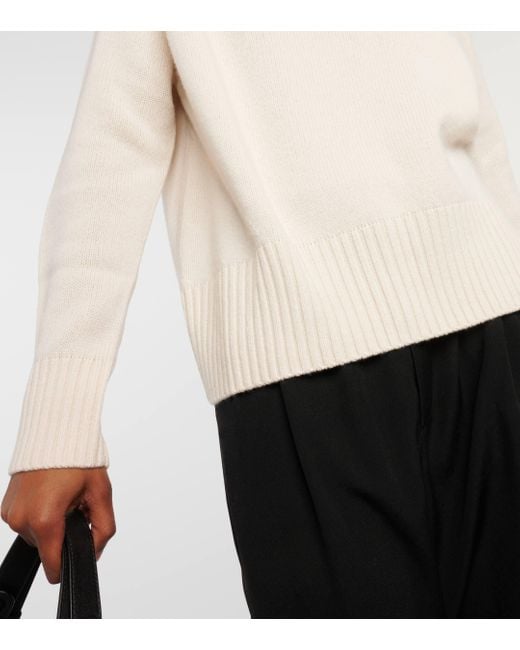 Jardin Des Orangers White Wool And Cashmere Turtleneck Sweater