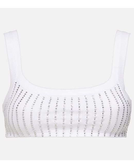 The Attico White Bralette aus Baumwolle