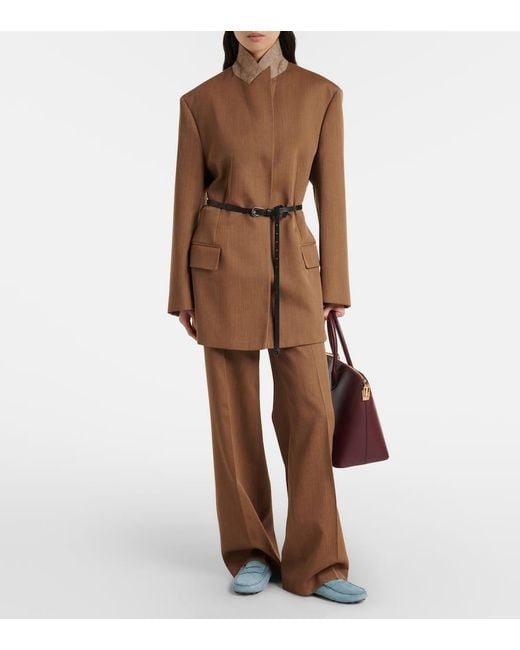 Tod's Blue Loafers Gommino Aus Veloursleder