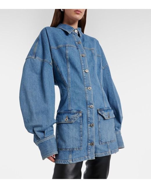 The Attico Blue Denim Minidress
