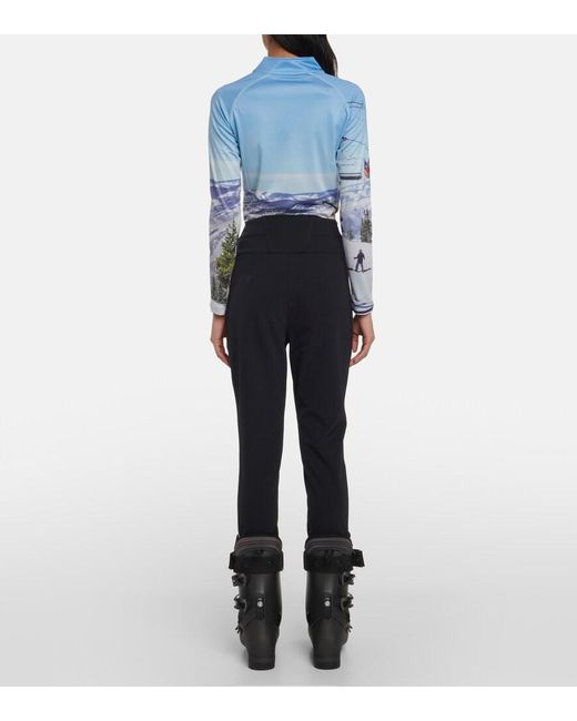 Perfect Moment Blue Aurora High-Rise Stirrup Ski Pants