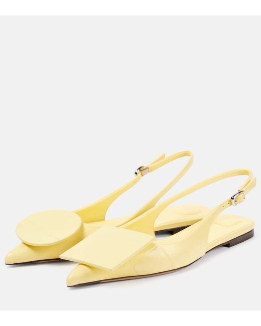 Jacquemus Yellow Slingback-Ballerinas Les Slingbacks Duelo