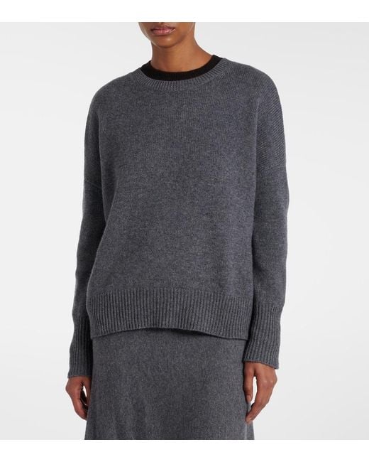 Lisa Yang Gray Mila Cashmere Sweater
