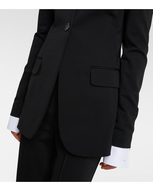 Sportmax Black Single-Breasted Blazer