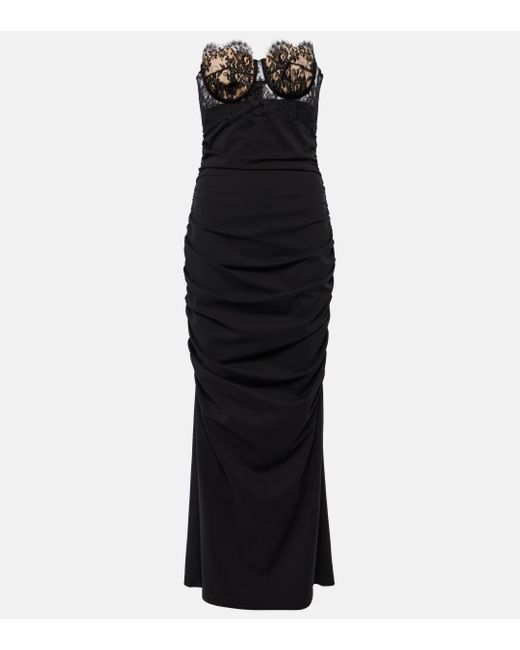Robe longue bustier Dolce & Gabbana en coloris Black