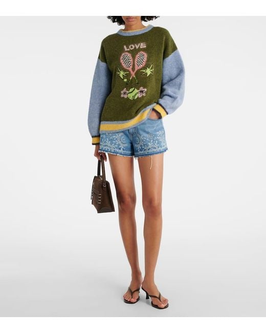 Jersey Anouk En Mezcla De Alpaca, Mohair Y Lana ALÉMAIS de color Green