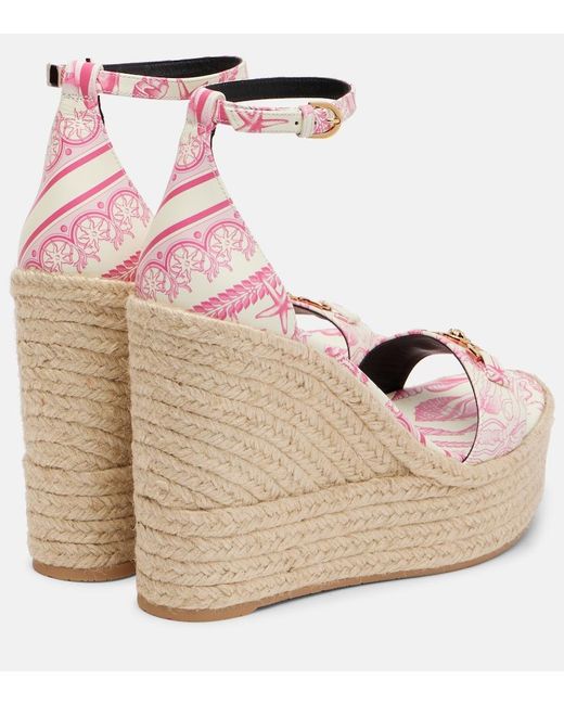 Versace Multicolor Wedge Sandals