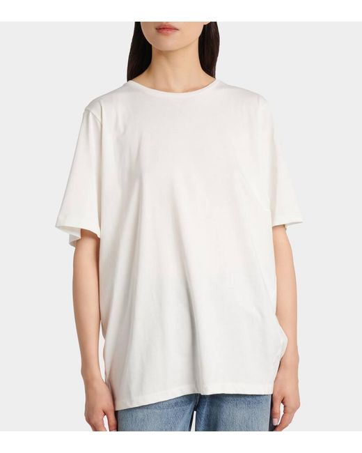 Totême White Oversized Cotton Jersey T-Shirt