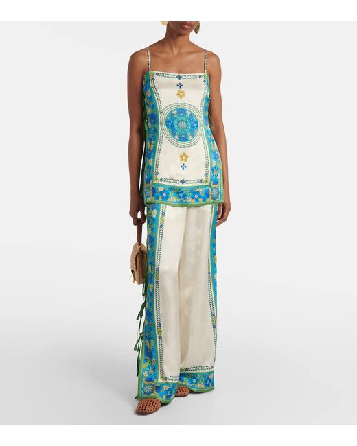 ALÉMAIS Blue Bedrucktes Top Vivianna