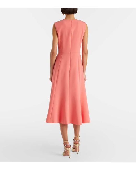 Carolina Herrera Pink Embroidered Floral Cocktail Dress