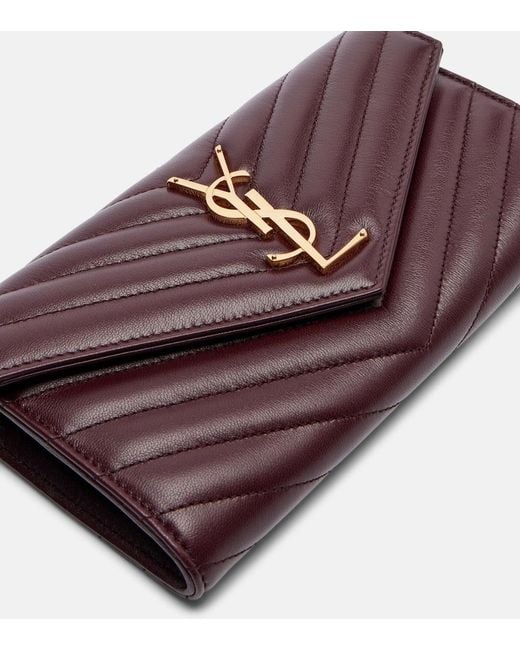 Saint Laurent Red Cassandre Matelasse Leather Wallet