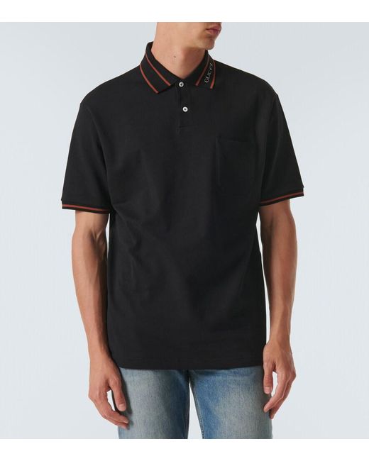 Gucci Black Polo With Logo for men