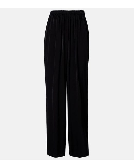 Alaïa Black Cady Straight Pants