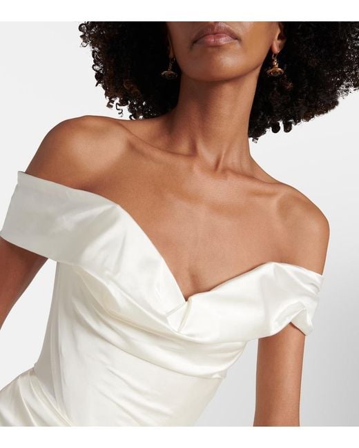 Vivienne Westwood White Bridal Nova Cora Satin Gown
