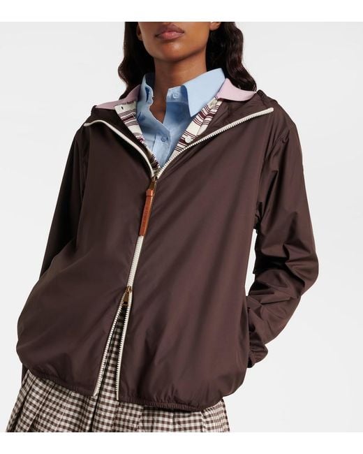 Moncler Brown Fegeos Hooded Windbreaker