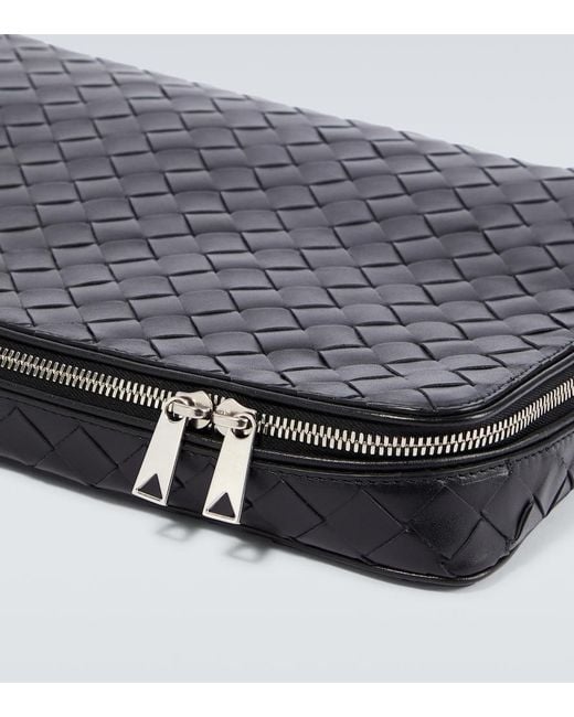 Bottega Veneta Black Intrecciato Small Packing Cube for men