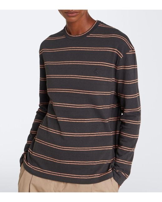 Jil Sander Black Striped Cotton T-Shirt