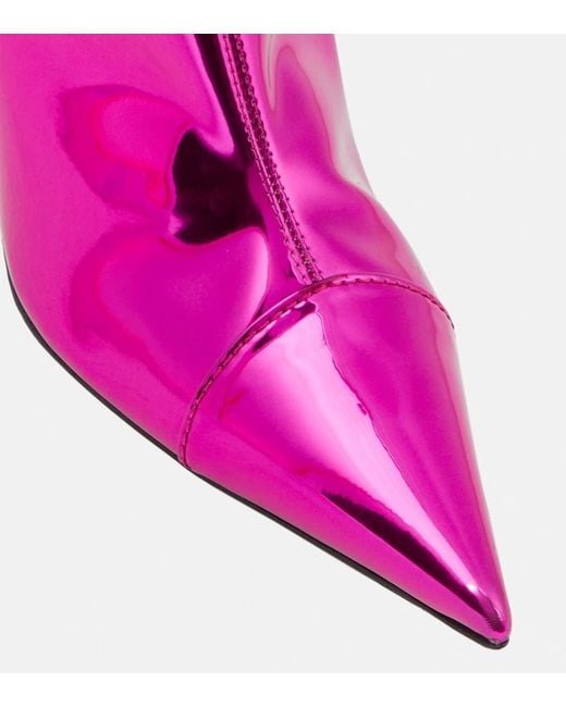 Alexandre Vauthier Pink Metallic Over-The-Knee Boots