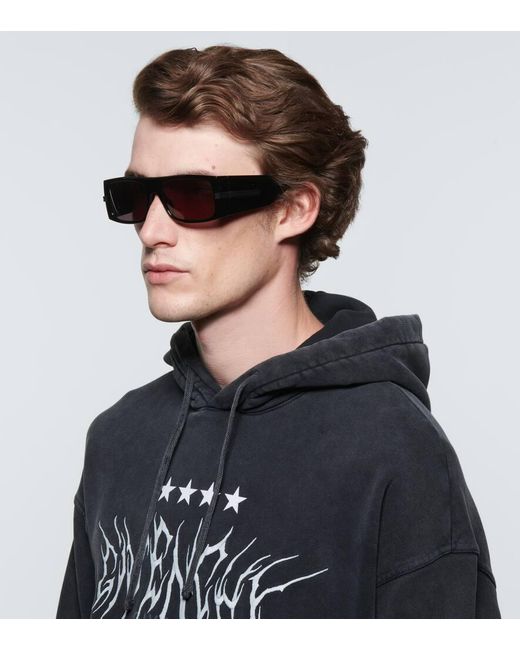 Givenchy Blue Square Acetate Sunglasses for men