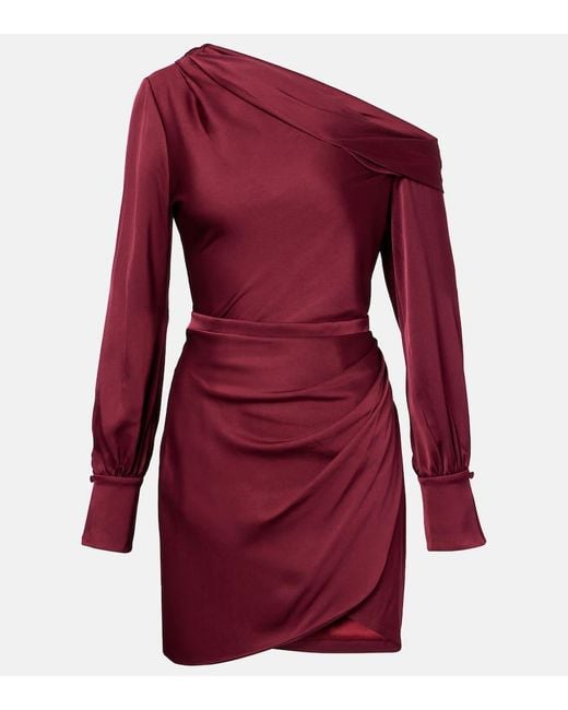 Jonathan Simkhai Red Cameron Satin Minidress