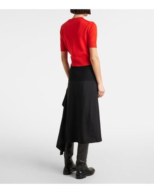 Jil Sander Orange Virgin Wool Top