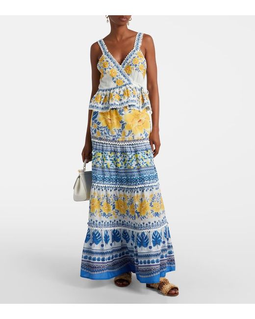 Farm Rio Blue Top Zuli Aus Baumwolle
