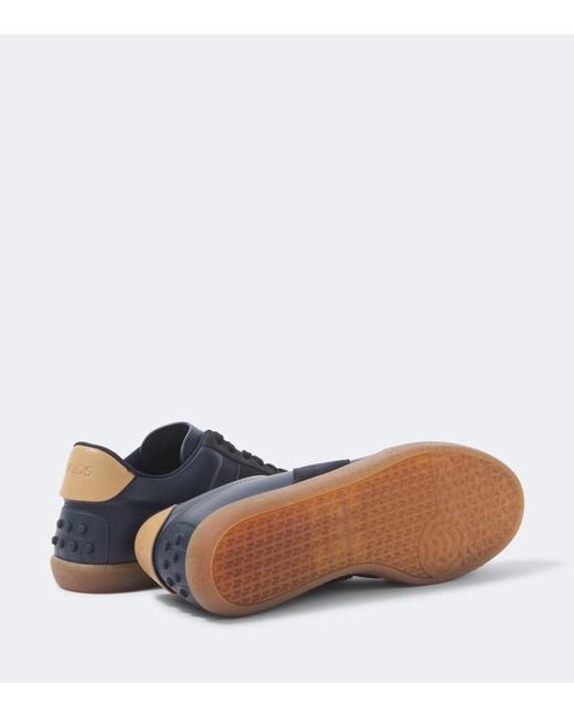 Tod's Blue Tabs Leather And Suede Sneakers for men