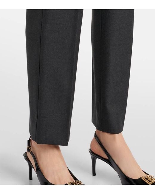 Dolce & Gabbana Gray Wool Slim Pants