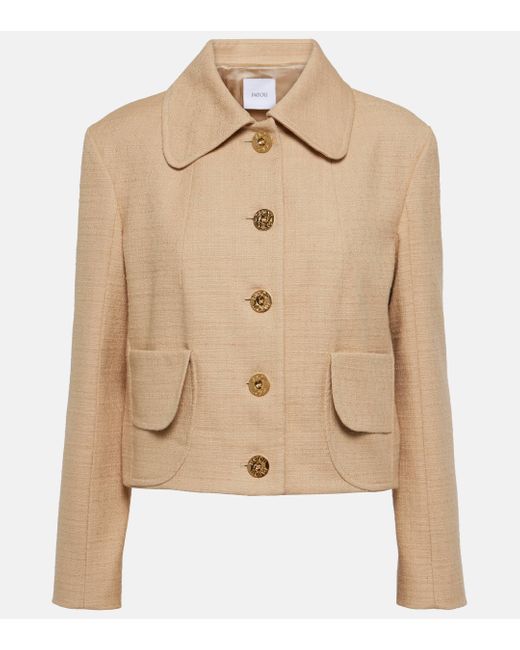 Patou Natural Cotton-blend Tweed Jacket