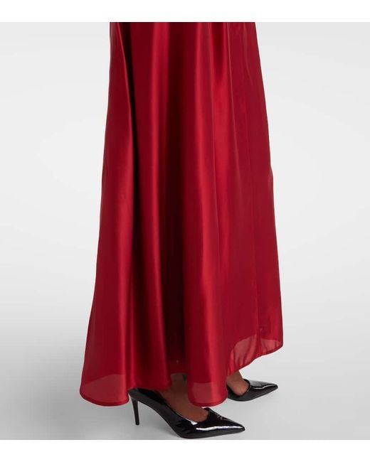Khaite Red Maxikleid Syd Aus Satin