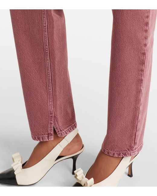 Chloé Red Mid-Rise Straight Jeans