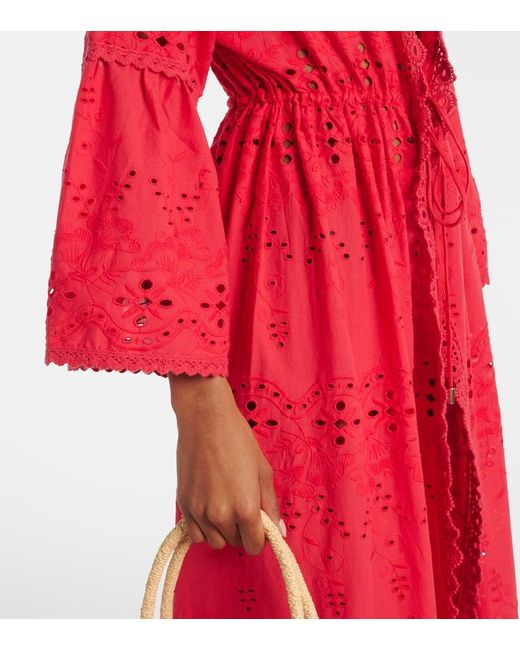 Melissa Odabash Tallulah Embroidered Cotton Kaftan