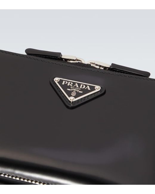 Prada Crossbody Bag Brique Aus Leder in Black für Herren