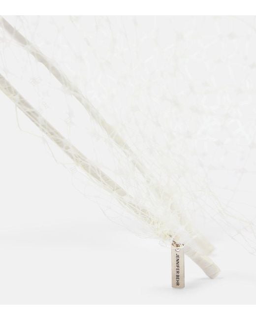 Jennifer Behr White Bridal Voilette Headband