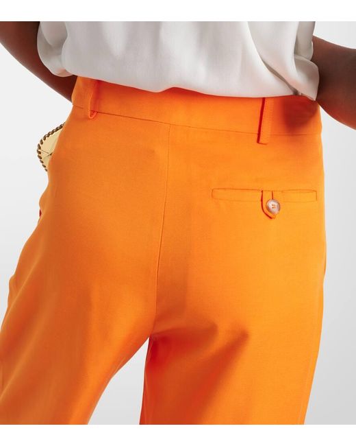 Stella McCartney Orange Iconic High-rise Cropped Pants