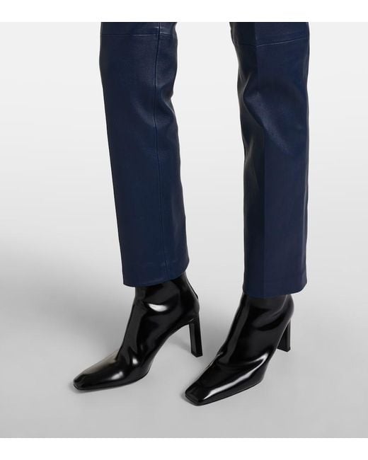 Joseph Blue Coleman Leather Slim Pants