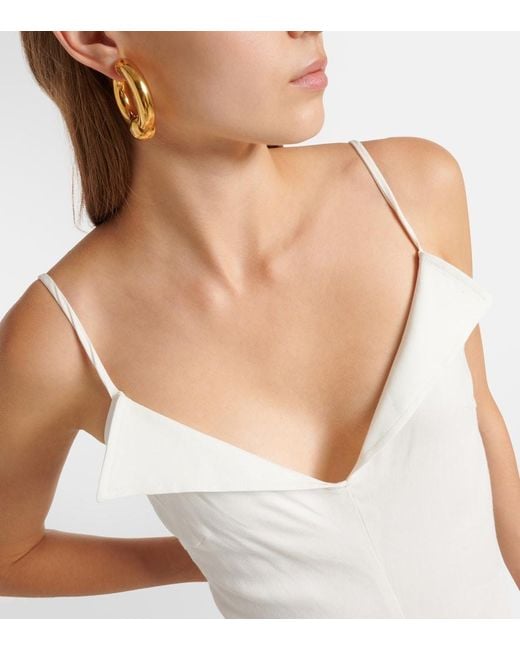 Proenza Schouler White Ruby Linen-Blend Midi Dress
