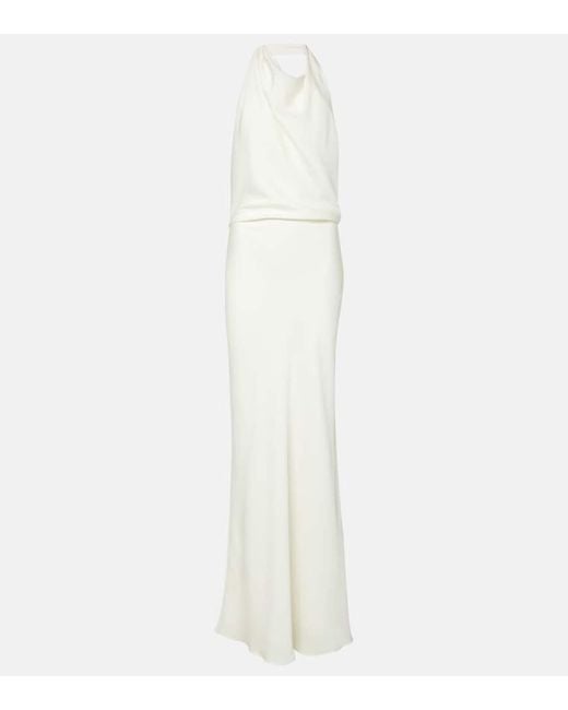 Jonathan Simkhai White Robe Reannon Aus Satin