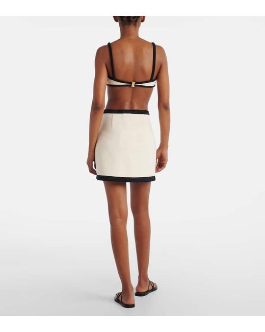 Adriana Degreas Natural Cotton-Blend Terry Bikini Top