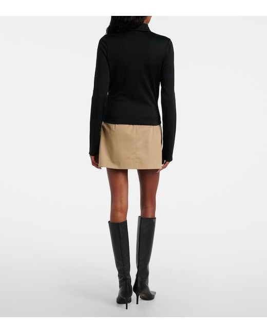 Courreges Black Interlock Jersey Track Jacket