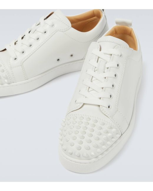 Christian Louboutin White Louis Junior Spikes Sneakers for men