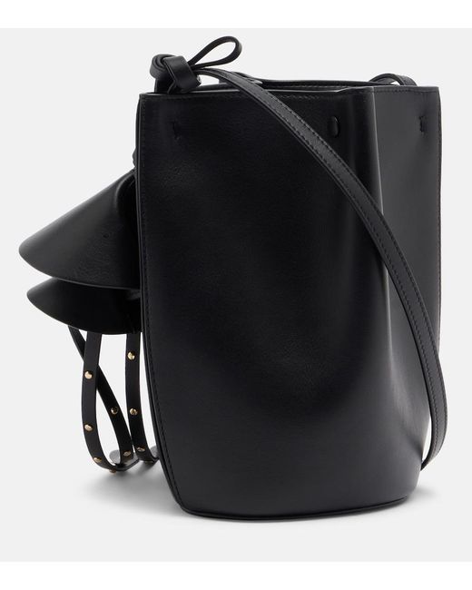 Givenchy White Snap Mini Leather Bucket Bag