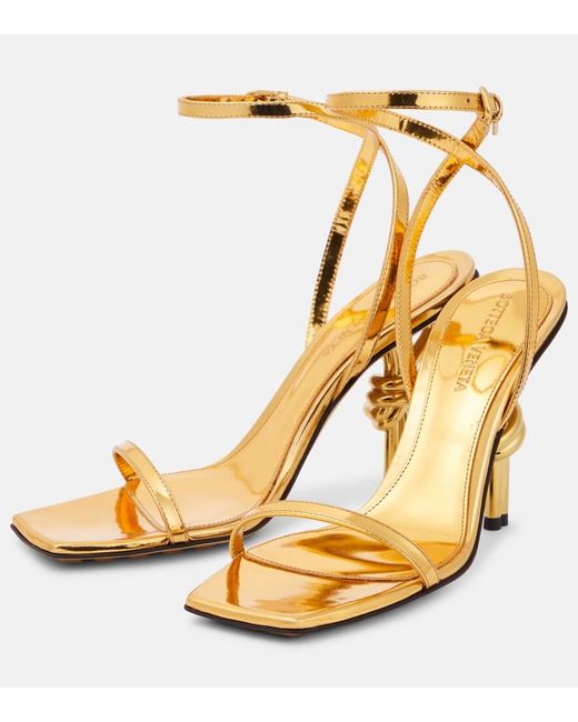 Bottega Veneta Metallic High Heel Sandals