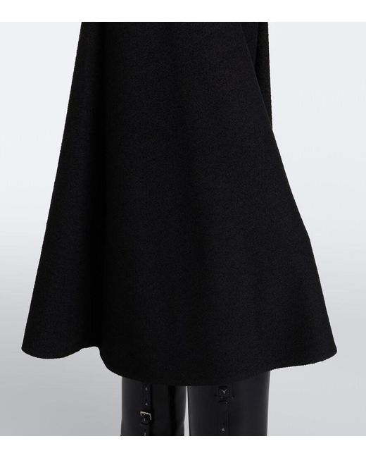Fendi Black Wool-Blend Boucle Midi Dress