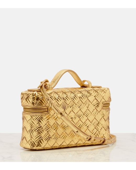 Bottega Veneta Bang Bang Metallic Leather Vanity Bag