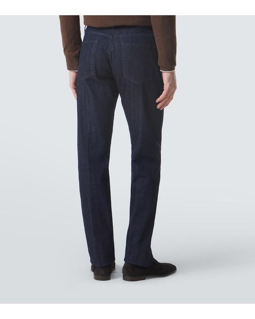 Kiton Blue Slim Jeans for men