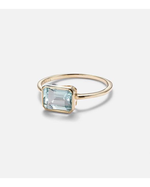 Mateo Metallic 14Kt Ring With Topaz