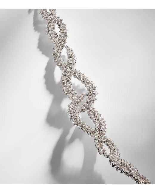 YEPREM Metallic Y-Couture 18Kt Bracelet With Diamonds