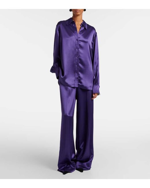 Joseph Blue Dieu Satin Blouse
