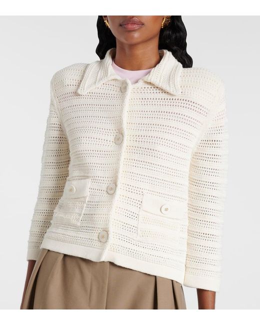 Dorothee Schumacher Natural Cardigan Precise Pointelle